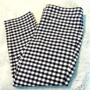 Ann Taylor Gingham Patterned Capris